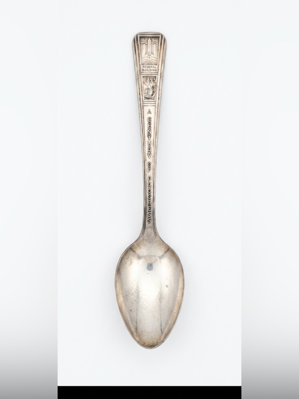 Vintage 1933 Chicago Worlds Fair Century of Progress Federal Building Spoon